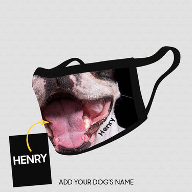 Personalized Dog Gift Idea - Surprised Bull Dog Zoom In For Dog Lovers - Cloth Mask